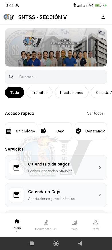 SNTSS Sección V App